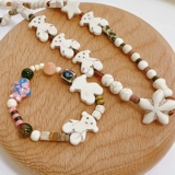 Синтезированное бирюзовое украшение-шарик, бусины, ожерелье, аксессуар ручной работы, аксессуары, DIY