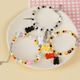 Акриловые бусины, браслет из бисера ручной работы, ожерелье, с медвежатами