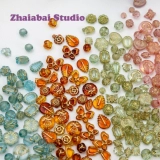 Смешанные ретро акриловые янтарные бусины, аксессуары, 50 грамм