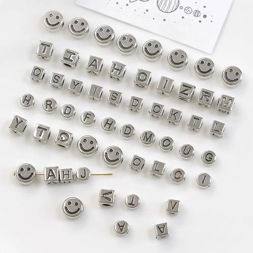 Акриловые ретро бусины с буквами, браслет из бисера ручной работы, 10 грамм, DIY