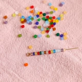 Стеклянные серьги ручной работы, аксессуар, аксессуары, 20 грамм, с вышивкой