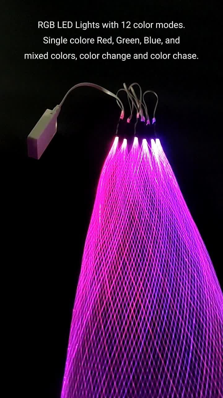 Fiber Optic Mesh Rechargeable Led Fiber Optic Mesh Lights Kits For