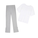 Дизайнерская футболка, комплект, тренд сезона, коллекция 2021, в корейском стиле, осенняя