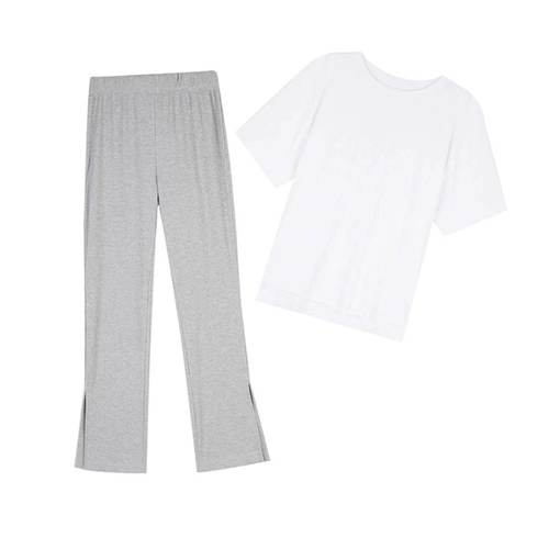 Дизайнерская футболка, комплект, тренд сезона, коллекция 2021, в корейском стиле, осенняя