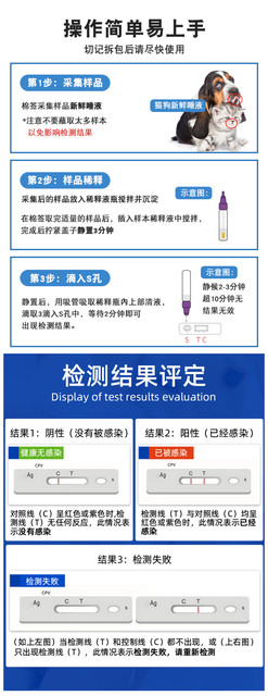 Rabies test paper test card RAB rabies antigen cat pet dog test virus paper bite and scratch