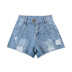 Wide chân denim quần short nữ 2020 mùa hè mới của Hàn Quốc phiên bản của eo cao lỏng hiển thị dòng mỏng thẳng một quần dòng thủy triều 