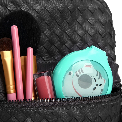 Портативная складная милая расческа, антистатический электрический пластиковый массажер, зеркало, комплект