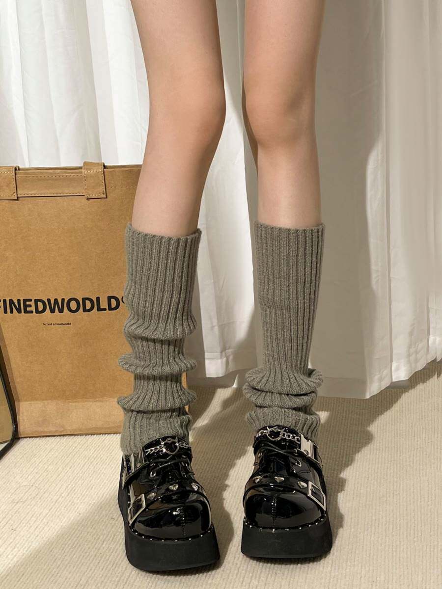 Knitted jk socks socks Sox children white long barrel calf socks leg sleeves Spring and autumn warm Lolita pile socks Loretta-Taobao