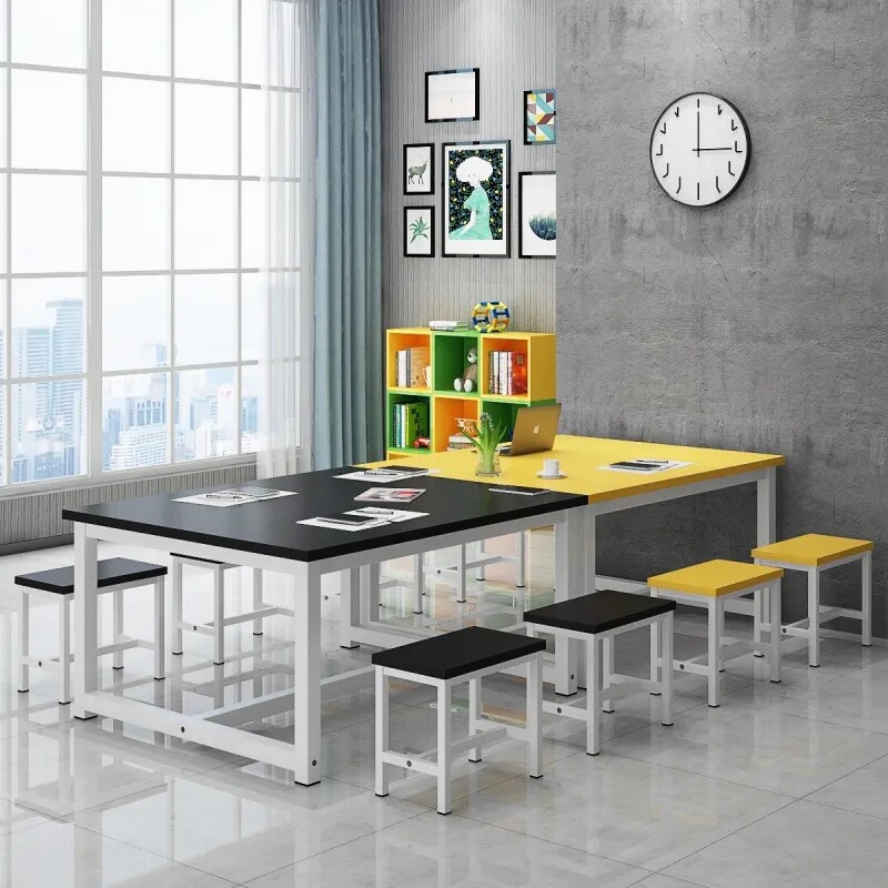 Fine Arts Class Early Teaching Desk Training Course Talk Kindergarten Table And Chairs Drama Social Institution Yukon School Six Wood Rectangular