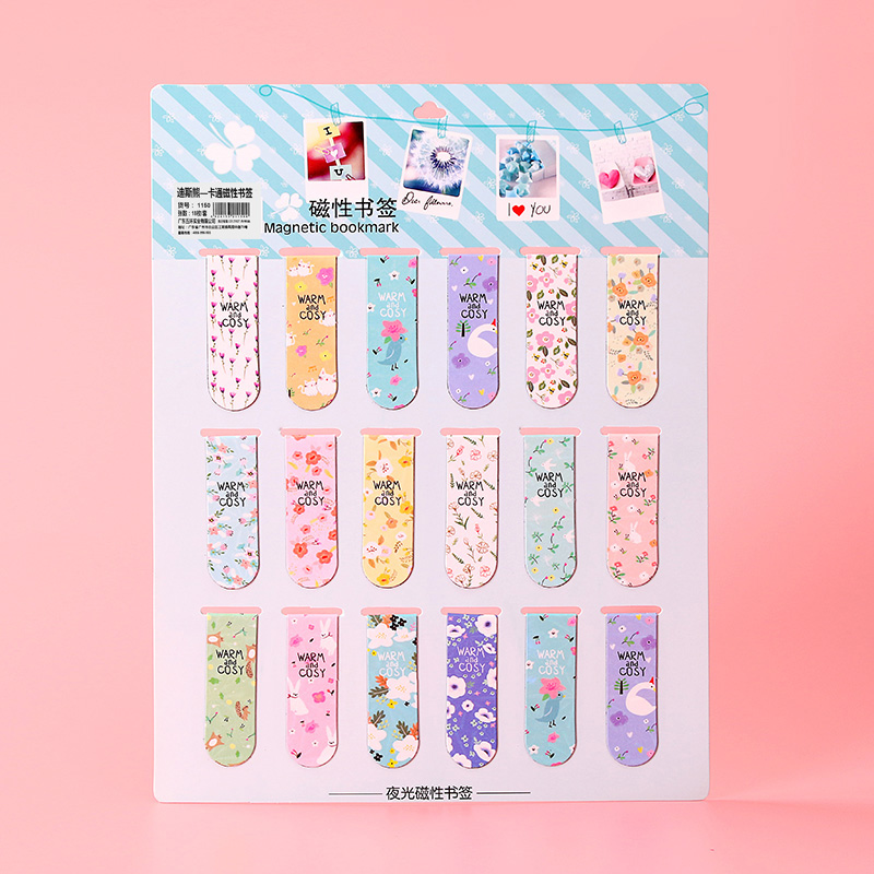 [Warm And Comfortable] 18 Bookmarks18 individual Cartoon magnetic bookmark Paper two-sided lovely Ancient style bookmark originality like a breath of fresh air pupil use exquisite bookmark children comic magnet bookmark Luminous prize Bookcase literature gift