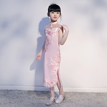 Children baby little virgin girl Cheongsam dress Summer Zhongda virgin retro Cheongsam Summer foreign style Chinese style spring and autumn