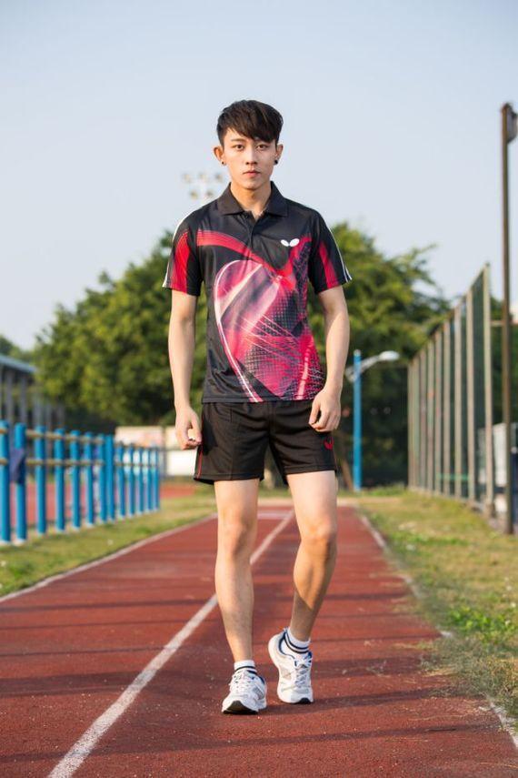 Quần áo bóng bàn ngắn tay phù hợp với nam và nữ mùa hè thoáng khí và nhanh khô quần áo thi đấu quần áo bóng bàn quần áo mua tùy chỉnh bàn bóng bàn leoviz