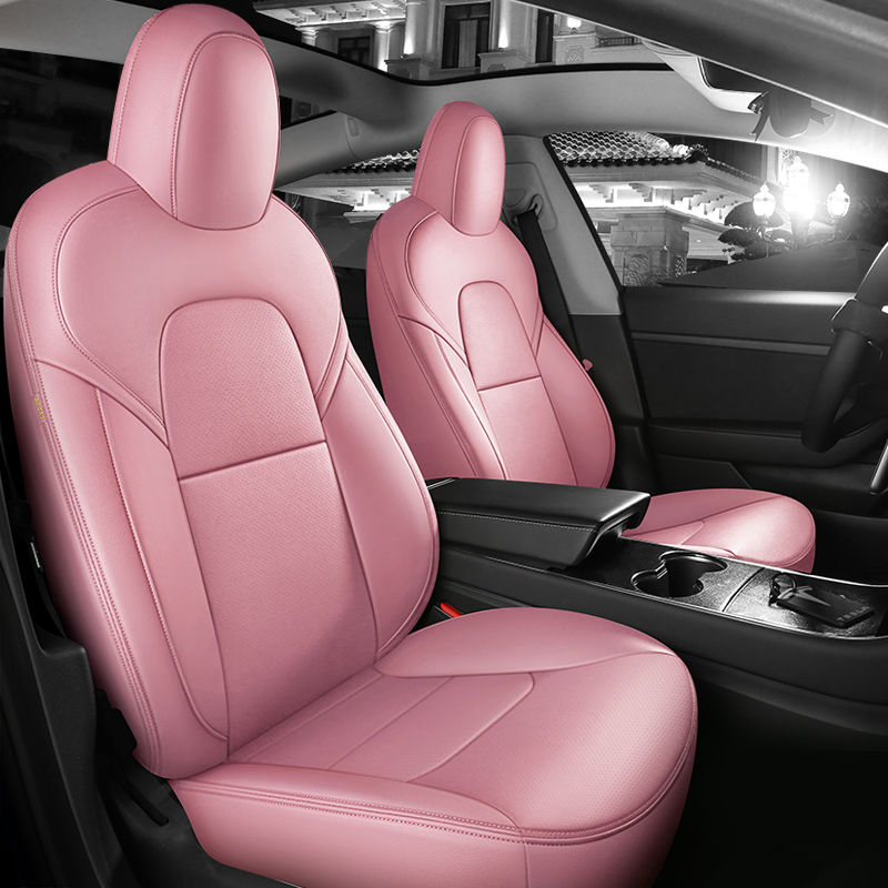 Tesla Model 3 Seat Cushion, Model Y Seat Cover, Tesla 3 Y Special Full-Cover White Car Seat Cover