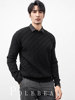 Warm Sweater for Men, Faux Two-Piece, Fleece-Lined, Thickened, Shirt Collar, Long-Sleeved, Winter Men's Spring and Autumn Knitwear, Trendy