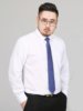Plus-Size Men's Business Casual Comfortable Breathable Formal Long-Sleeve White Shirt, Extra Large Short-Sleeve Shirt