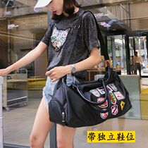 Short trip bag female hand luggage bag male Korean version large capacity badge travel bag lightweight waterproof fitness bag tide