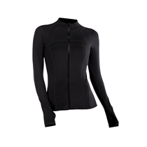 Color discount JW024 sports coat womens tight stretch fitness clothes running training jacket long sleeve stand collar