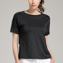 Color discount DQ170 rear strap sports quick-drying breathable fitness top Yoga short-sleeved running hollow-out T-shirt for women