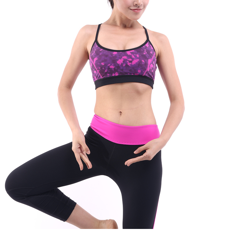 Màu sắc thể thao satin nhuộm đẹp trở lại có thể điều chỉnh dây đeo vai khô nhanh chống sốc yoga đồ lót tập thể dục áo ngực chạy bra nữ áo lót thể thao nữ