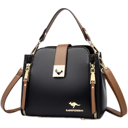 Модная небольшая сумка, вместительная и большая кожаная сумка на одно плечо, из натуральной кожи