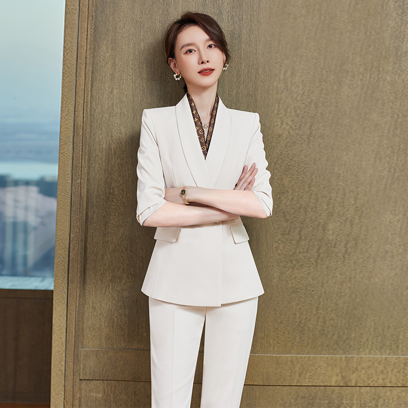Spring Professional Suit Set for Women, Formal Attire with a High-End Feel, Commuter Suit Jacket, Hotel Front Desk, Beauty Salon Work Uniform