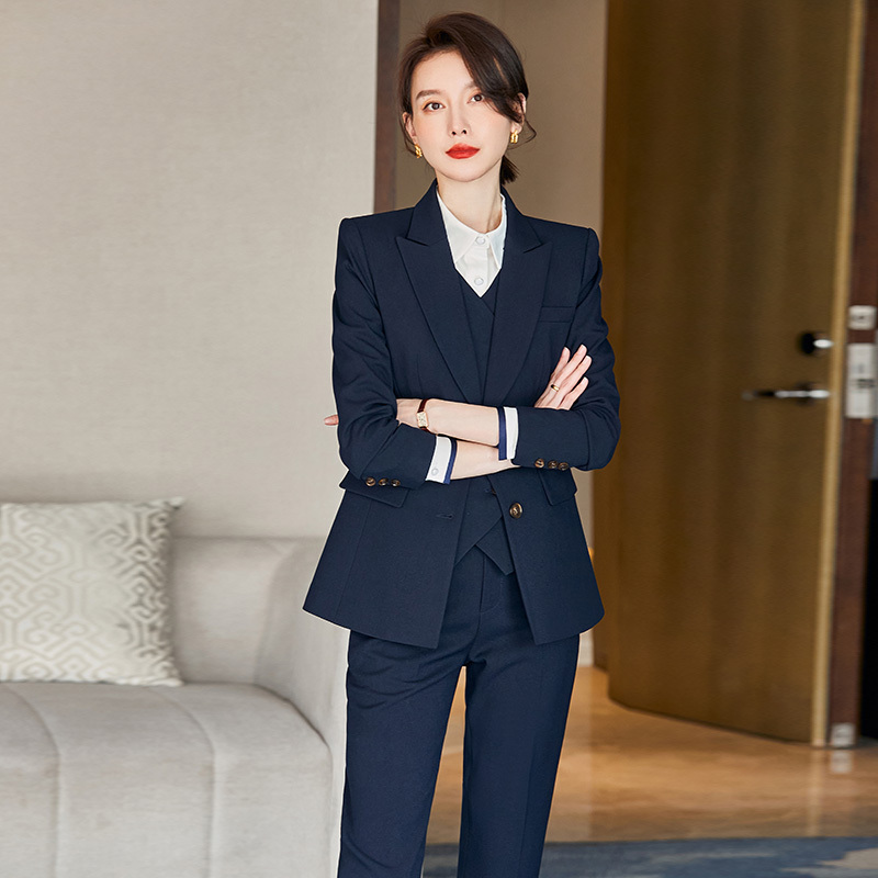 Spring Professional Suit Set for Women, Elegant Slim-Fit Blazer, Vest, Commuting, Exam, Interview, Formal Wear, Work Clothes