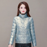 Элитный бархатный короткий приталенный пуховик, утиный пух, 2021 года, увеличенная толщина, подходит для подростков, в западном стиле