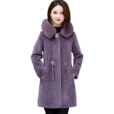 Золотое бархатное шерстяное пальто, увеличенная толщина