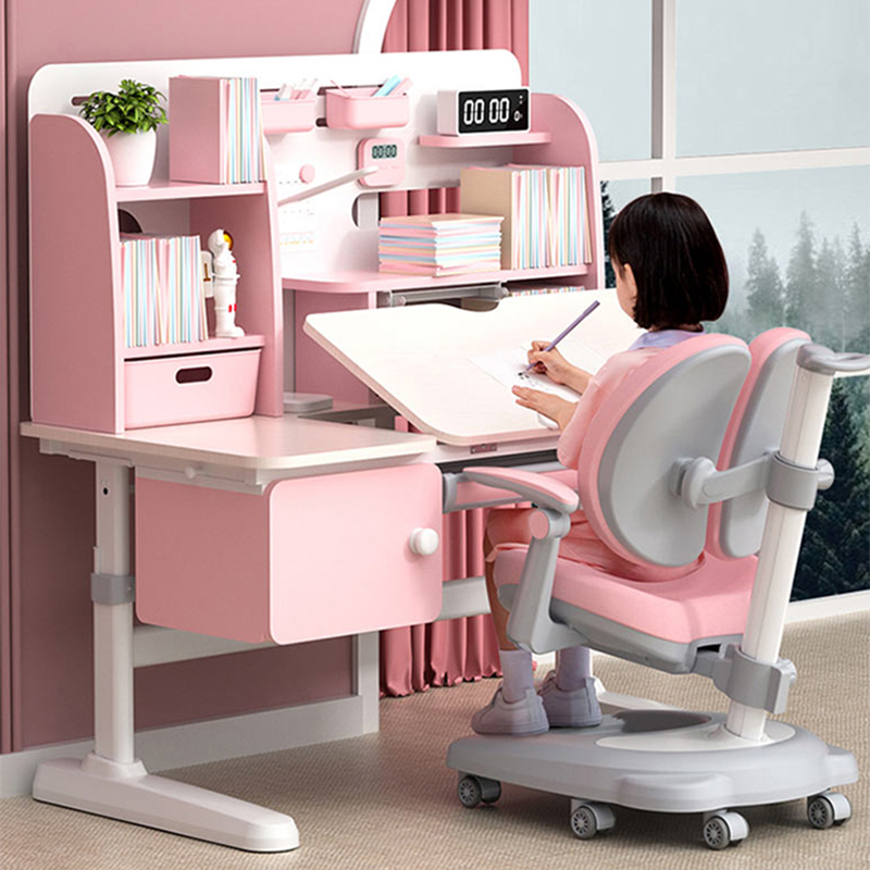 Beauty and Garth can lift children study table and chairs primary and middle school desk solid wood environmental protection home operation table and chairs suit