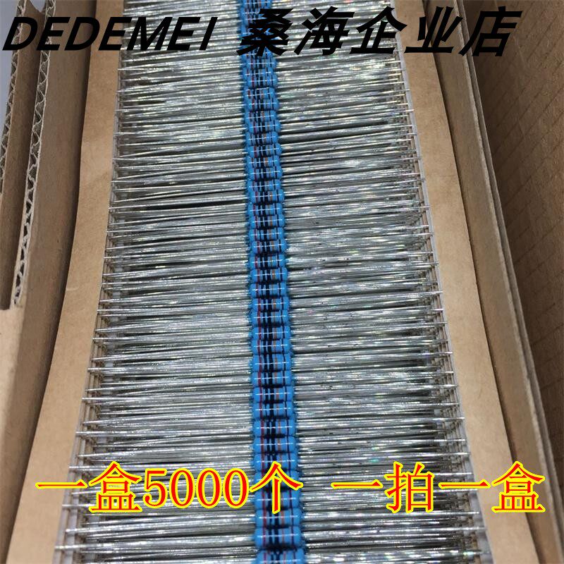 Woven with resistive colour ring resistance precision 1% metal film resistance 200K European machine plug-in 1 4W0 25W-Taobao