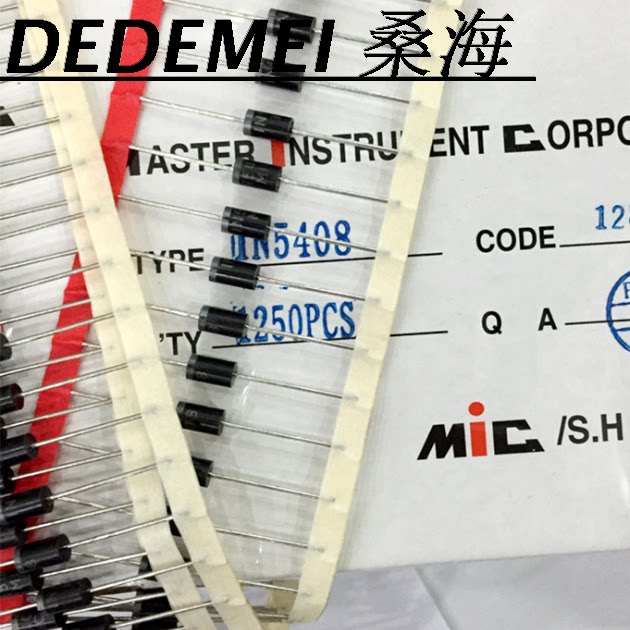 1N5408 IN5408 3A1000V rectifier diode 1 0mm thick foot MIC new braid