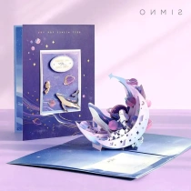 Teachers Day three-dimensional greeting card Wanwan Xinghe series 3d creative ins three-dimensional greeting card small fresh message blessing card