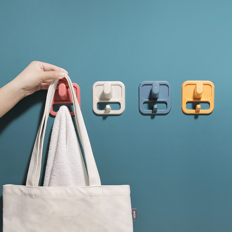 Creative hook Strong adhesive Bathroom wall-mounted wall Kitchen load-bearing free punch suction cup Non-trace adhesive hook