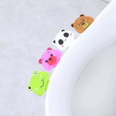 Anti-dirty hand cartoon lift toilet lid handle toilet flap holder toilet handle cover
