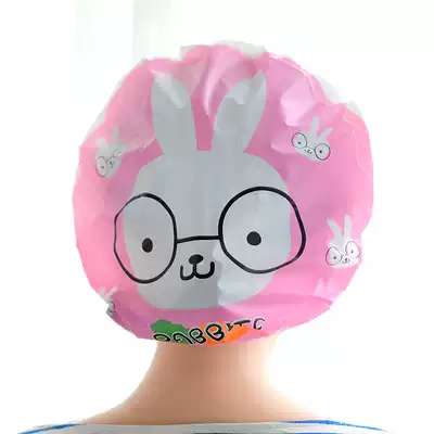 Cartoon cute single waterproof shower cap Adult bathing cap female bathing headgear kitchen anti-fume cap mini