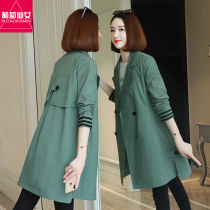 Windbreaker womens medium and long 2020 fashion jacket womens autumn new Korean loose bf casual large size top tide