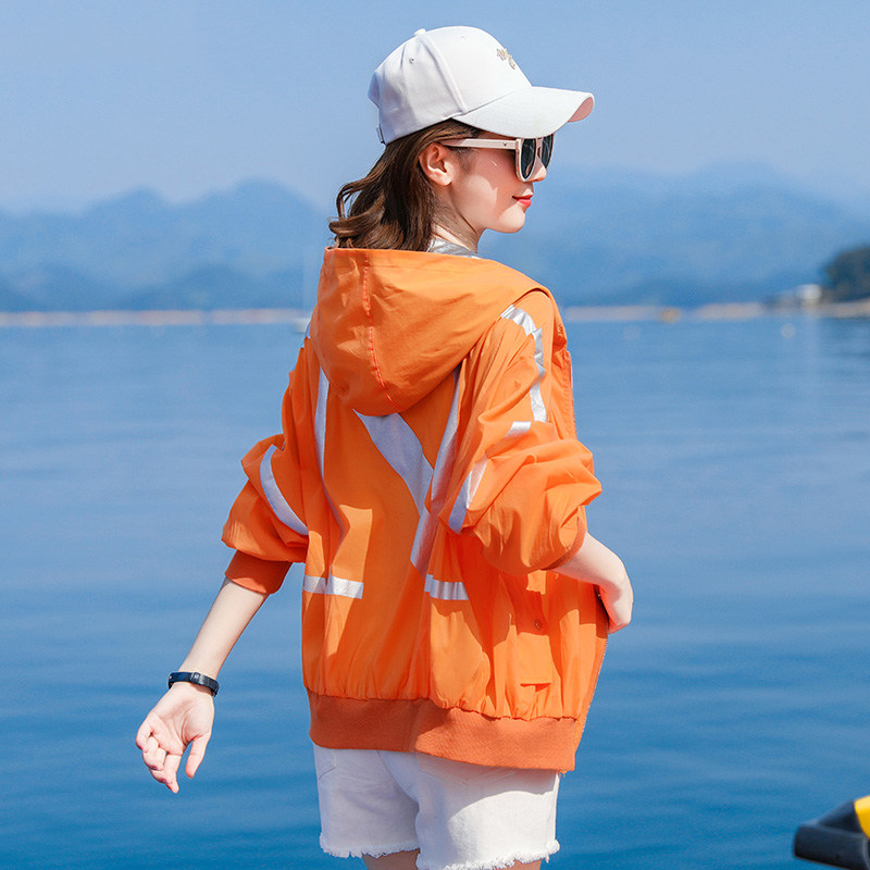 Sunscreen Jacket Woman Short 2022 New Summer Baseball Service Loose Korean version 100 hitch cap blouses