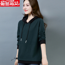 Hooded sweater 2020 new womens long-sleeved t-shirt womens top Korean version wild loose spring womens casual t-shirt