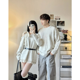 情侣装秋冬2025新款ins超火毛衣男女韩版宽松法式针织衫外套潮牌