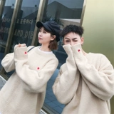 Осенняя парная одежда для влюбленных, пуховик, свитер, трикотажный кардиган, куртка, увеличенная толщина, в корейском стиле