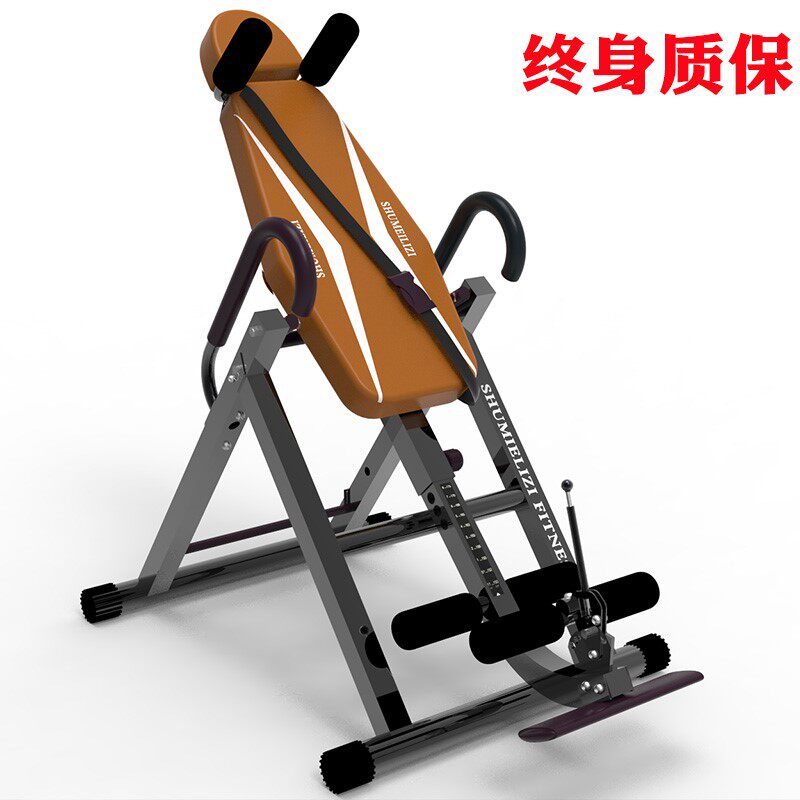Headstand Machine home fitness equipment inverted hanging upside down hanger disc lumbar heightening auxiliary frame stretching machine can be folded