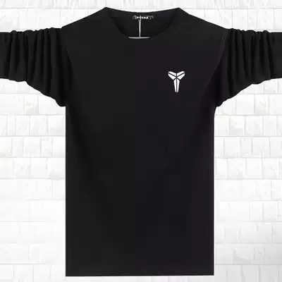 Spring and autumn long-sleeved T-shirt men's round neck loose casual plus fat plus size men's autumn clothes autumn clothes fat top