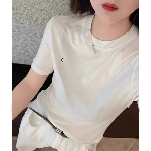 Маска для лица, летняя элитная футболка с коротким рукавом, изысканный стиль, свободный крой