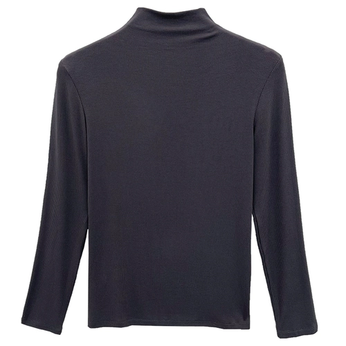 Осенний приятный телу бордовый лонгслив, высокий воротник, коллекция 2022, облегающий крой, в западном стиле