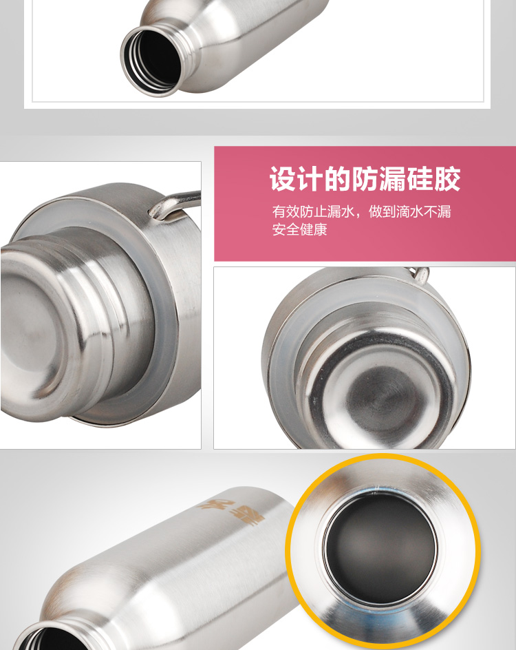 Trở lại khách hàng công suất lớn 304 thép không gỉ thể thao chai 1000 ML leo núi du lịch tập thể dục duy nhất hai lớp siêu ánh sáng binh nuoc the thao