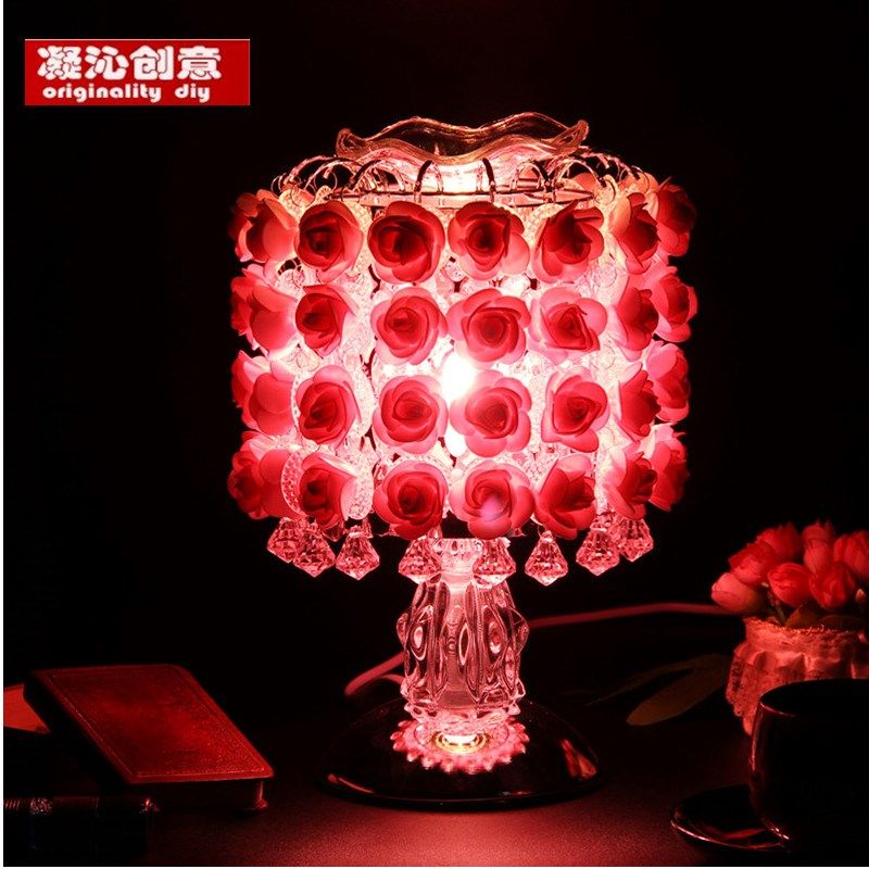 精油灯插电 炉卧室玫瑰花台灯送女友圣诞节生日结婚礼物香薰