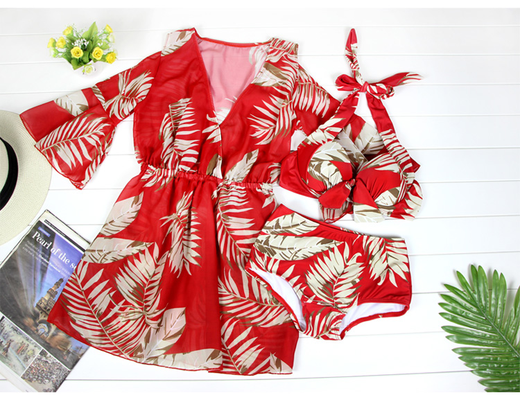 Nước hoa nhỏ retro retro áo tắm 2017 mới mùa đông áo tắm bên bờ biển khu nghỉ mát mùa xuân trăng mật áo tắm nữ bikini - Vài đồ bơi đồ đôi đi biển 2020