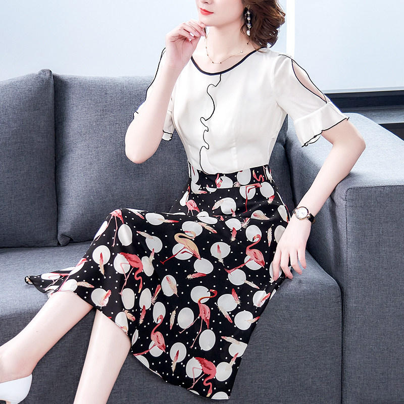 Your wife's mother Ocean dress 40-year-old Summer Snow Textile Ocean Piers 35 1 45 Women in 2022 Temperament New High-end Celebrities