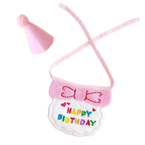 Dog saliva bandana kitten bib birthday decoration set hat cute internet celebrity headband neck scarf pet supplies