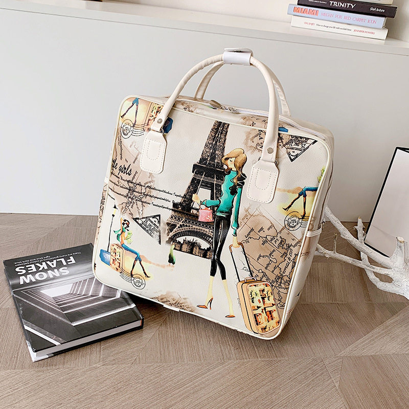 Han Edition PU Handbag Cartoon Travel Bag Schoolgirl Large Capacity Tourist Luggage Bag Waterproof To Be Produced Package Travel Bag